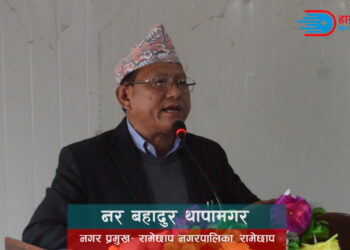 झोलामा रहेका कार्यालय विस्थापित गरेर सुविधायुक्त भवनबाट सेवा दिन थालेका छौँ- नगर प्रमुख थापामगर