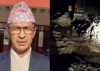 राती हुने अबैध बालुवा तस्करी रोक्न खाँडादेवी गाउँपालिका अध्यक्ष आफै गस्तीमा