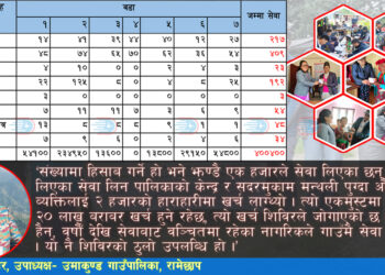 उमाकुण्ड गाउँपालिकाको गाउँ केन्द्रित शिविर: साढे नौ सयले लिए सेवा, ४ लाख राजस्व संकलन