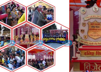 रामेछाप नगर स्तरीय राष्ट्रपति रनिङ शिल्डको उपाधि गौरीशंकर माविलाई