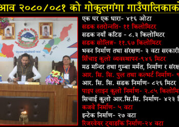 गोकुलगंगाको ‘एक घर एक धारा’ अभियान: यो वर्ष ४१६ ओटा धारा निर्माण