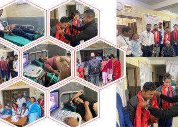 दुर्गम गाउँ ठोसेमा भिडियो एक्स-रे सहित स्वास्थ्य शिविर: २ सय ८२ जनाले पाए निःशुल्क सेवा